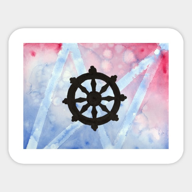 Wheel of Dharma Sticker by lindaursin